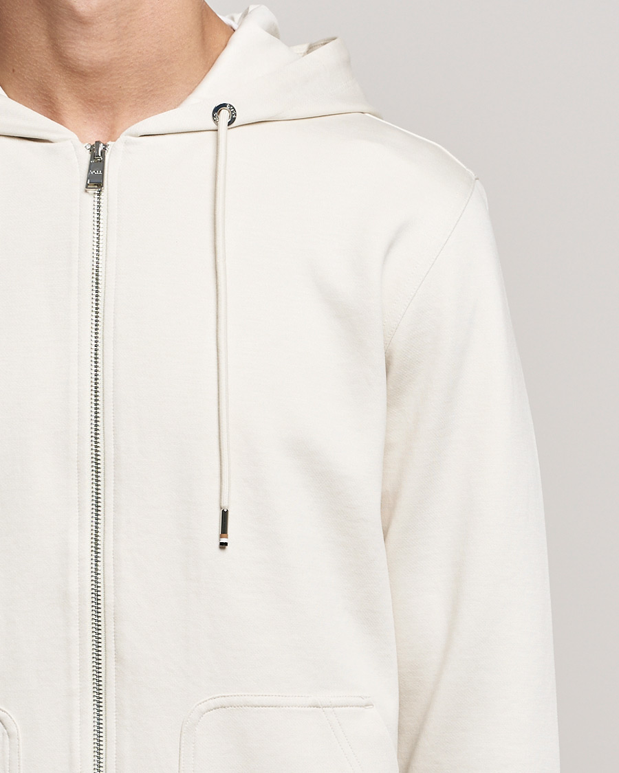 Homme | Pulls Et Tricots | BOSS BLACK | Tailored Smith Full Zip Hoodie Open White