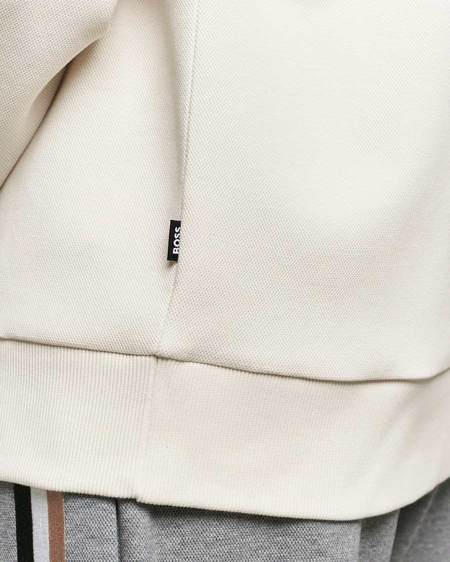 Homme | Pulls Et Tricots | BOSS BLACK | Stadler Logo Crew Neck Sweatshirt Open White