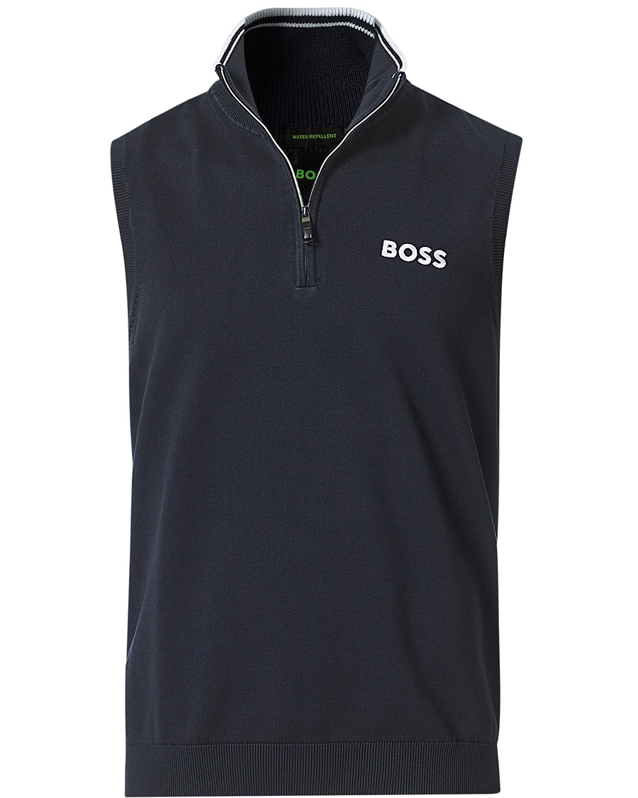 Homme | Pulls Et Tricots | BOSS GREEN | Zolf Half Zip Vest Dark Blue