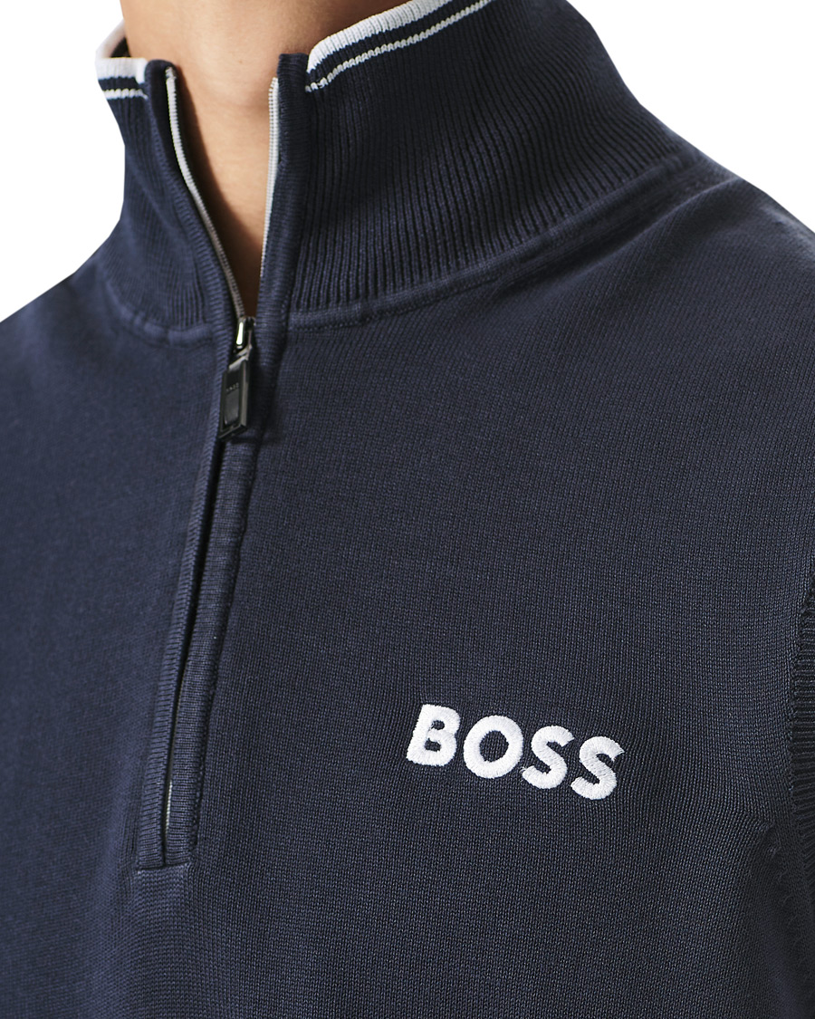 Homme | Pulls Et Tricots | BOSS GREEN | Zolf Half Zip Vest Dark Blue