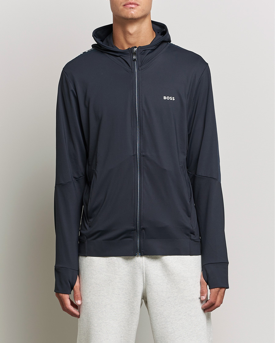Homme | Pulls Et Tricots | BOSS GREEN | Sicon Gym Full Zip Hoodie Dark Blue