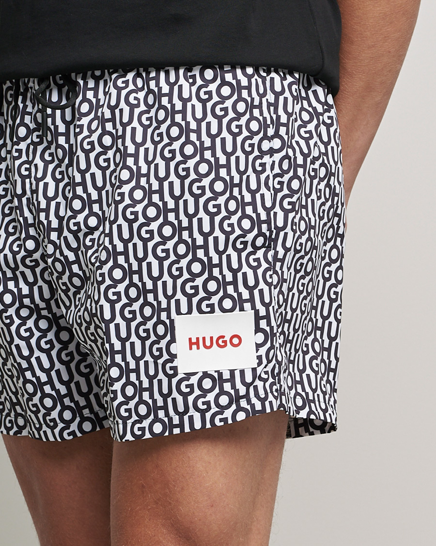 Homme | Maillots De Bain | HUGO | Jago Monogram Logo Swimshorts White