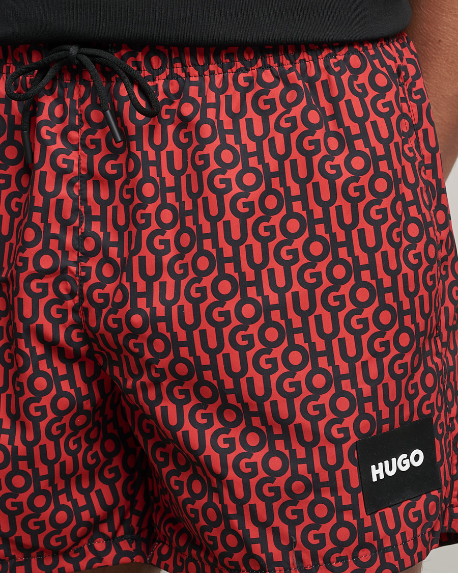 Homme | Maillots De Bain | HUGO | Jago Monogram Logo Swimshorts Red