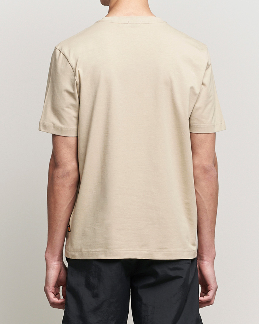 Homme | T-shirts | BOSS ORANGE | BOSS Casual Tchup Logo Crew Neck Tee Light Beige