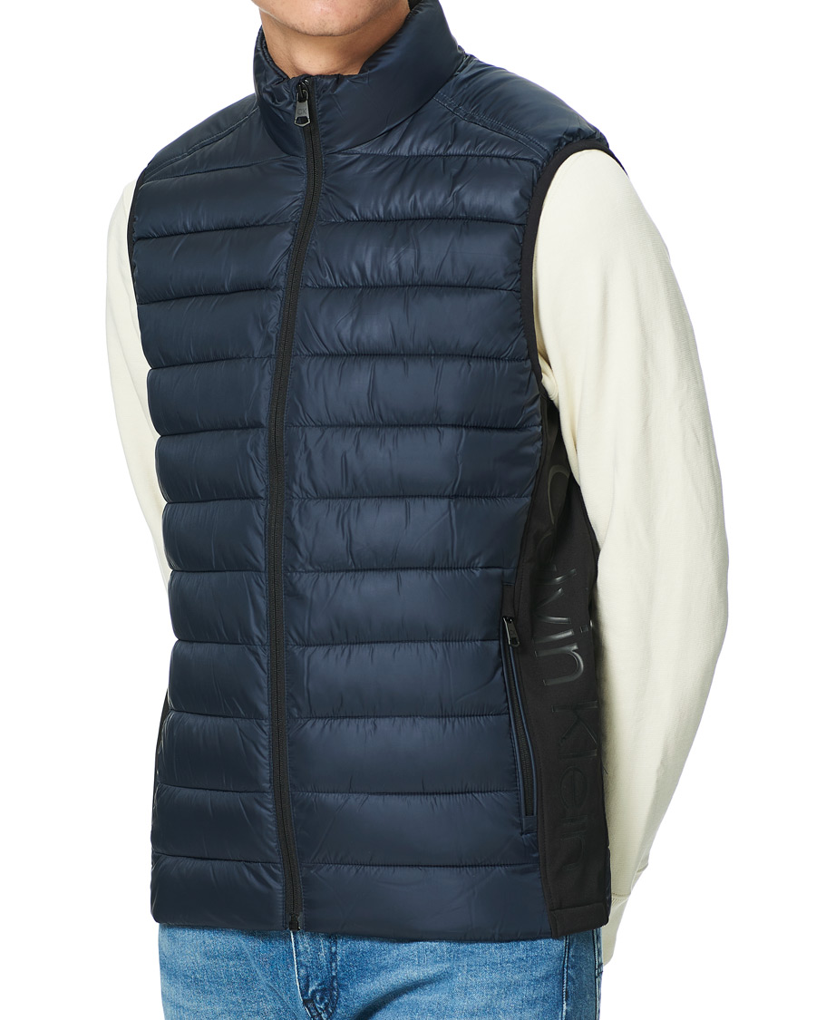 Homme | Manteaux Et Vestes | Calvin Klein | Recycled Side Logo Down Vest Navy