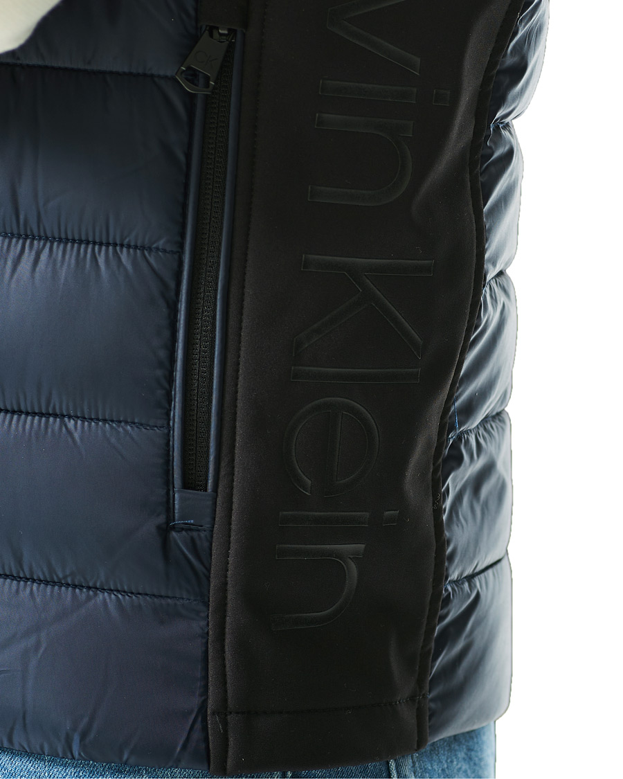 Homme | Manteaux Et Vestes | Calvin Klein | Recycled Side Logo Down Vest Navy
