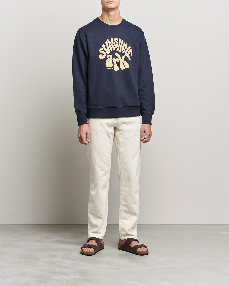 Homme | Pulls Et Tricots | Nudie Jeans | Frasse Sunshine Ark Sweatshirt Navy