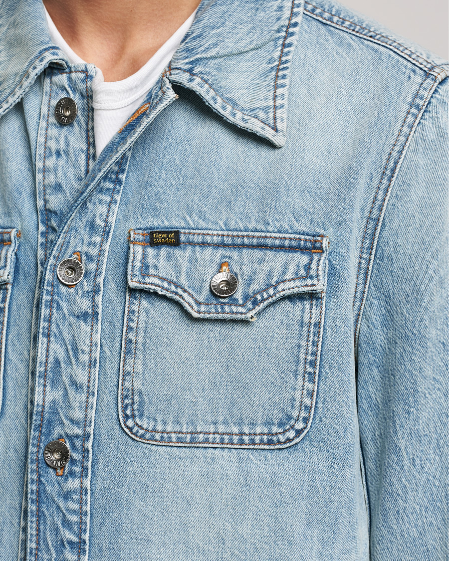 Homme | Manteaux Et Vestes | Tiger of Sweden | Get Jeans Jacket Light Blue