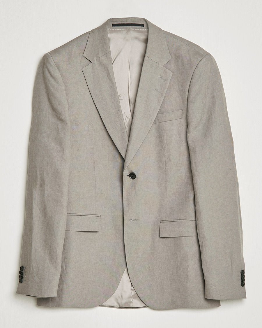 Homme | Blazers | Tiger of Sweden | Jamonte Linen Blazer Lead Grey