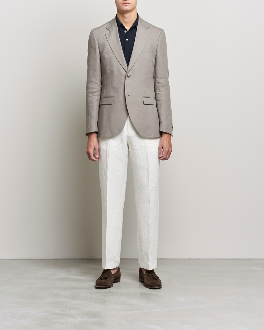 Homme | Blazers | Tiger of Sweden | Jamonte Linen Blazer Lead Grey