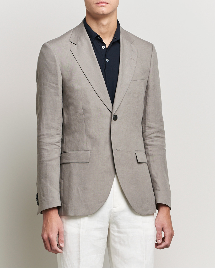 Homme | Blazers | Tiger of Sweden | Jamonte Linen Blazer Lead Grey