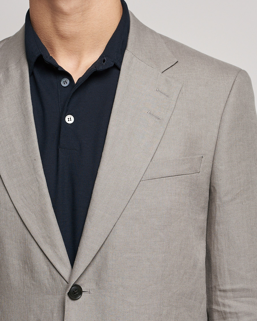 Homme | Blazers | Tiger of Sweden | Jamonte Linen Blazer Lead Grey
