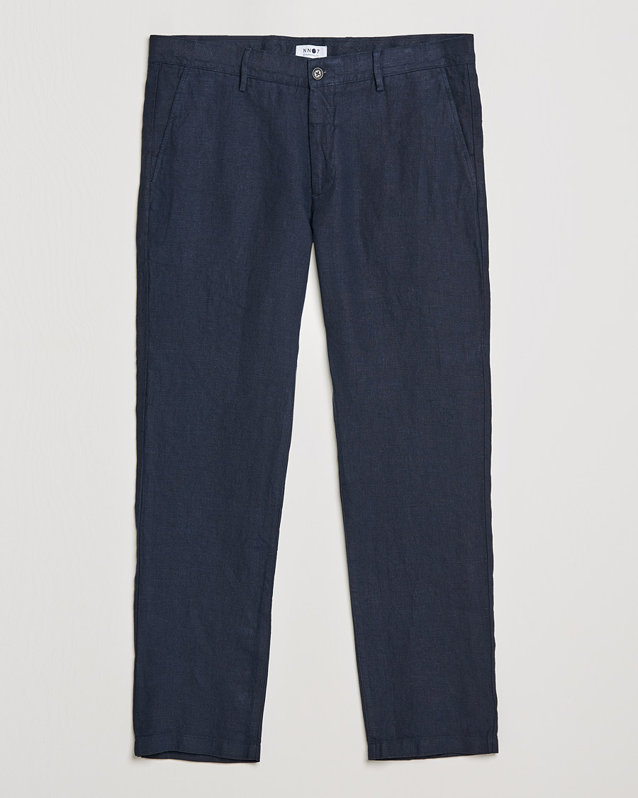 Homme | Pantalons | NN07 | Karl Linen Trousers Navy