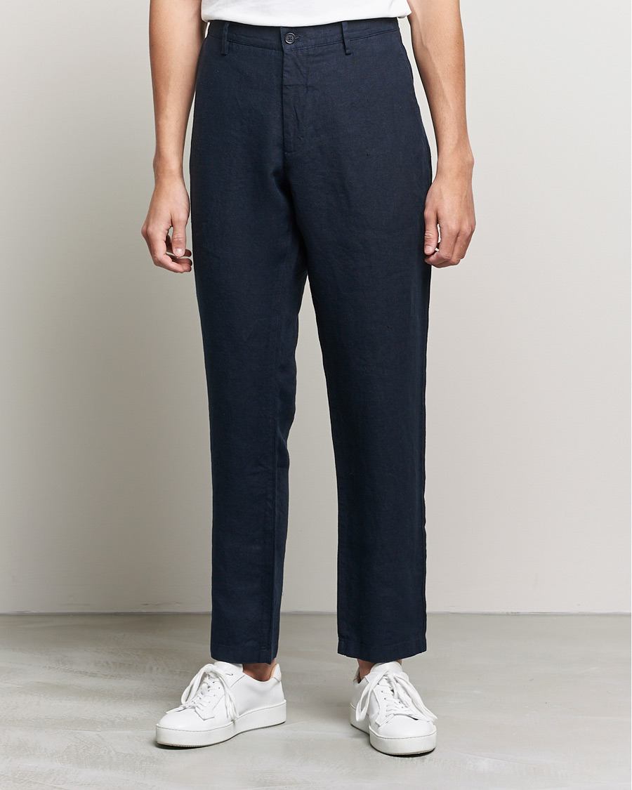 Homme | Pantalons | NN07 | Karl Linen Trousers Navy