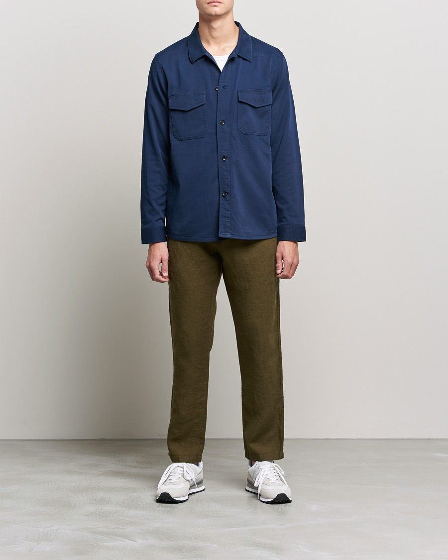 Homme | Pantalons | NN07 | Karl Linen Trousers Dark Olive