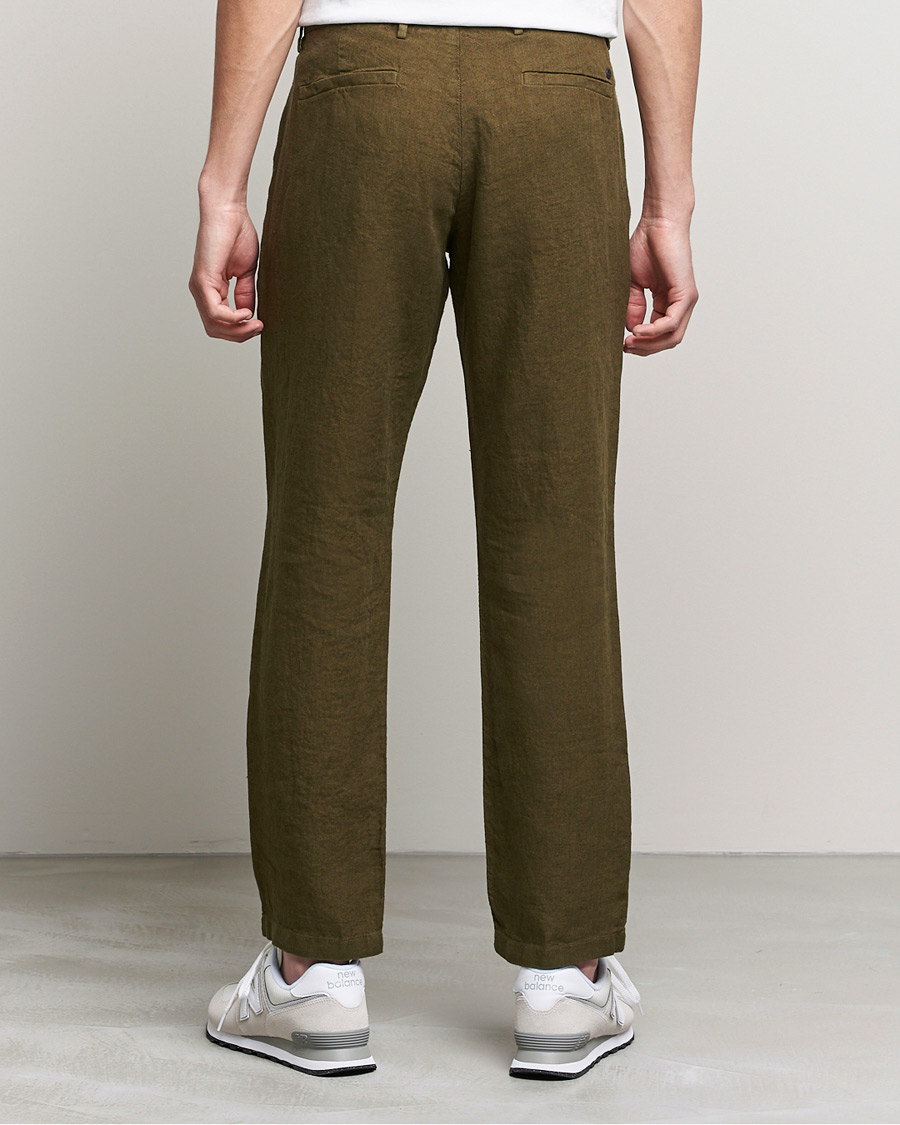 Homme | Pantalons | NN07 | Karl Linen Trousers Dark Olive