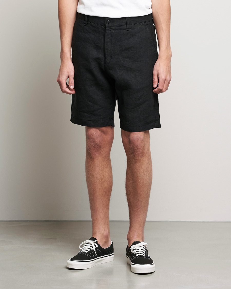 Homme | Shorts | NN07 | Crown Linen Shorts Black