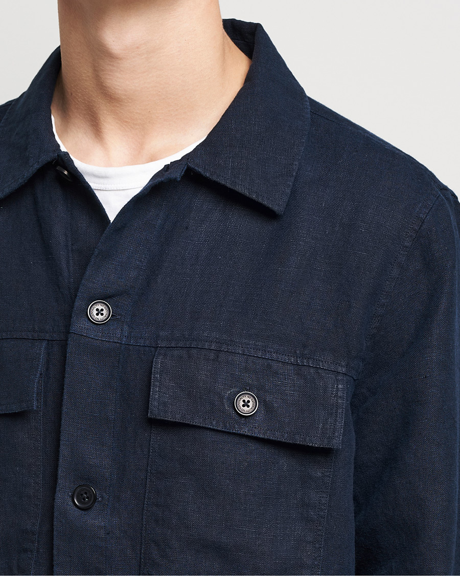 Homme | Chemises | NN07 | Wilas Linen Overshirt Navy