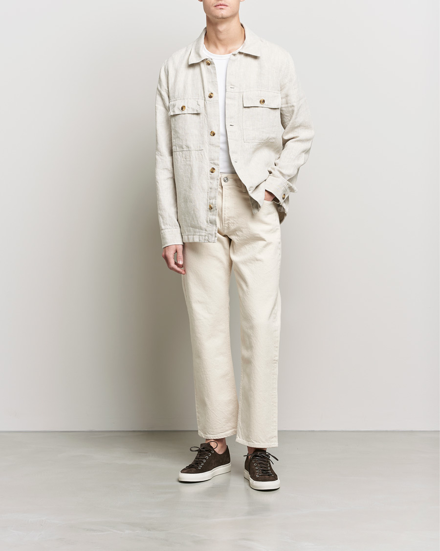 Homme | Chemises | NN07 | Wilas Linen Overshirt Oat