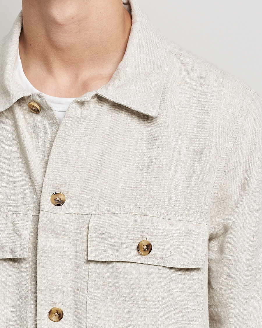 Homme | Chemises | NN07 | Wilas Linen Overshirt Oat