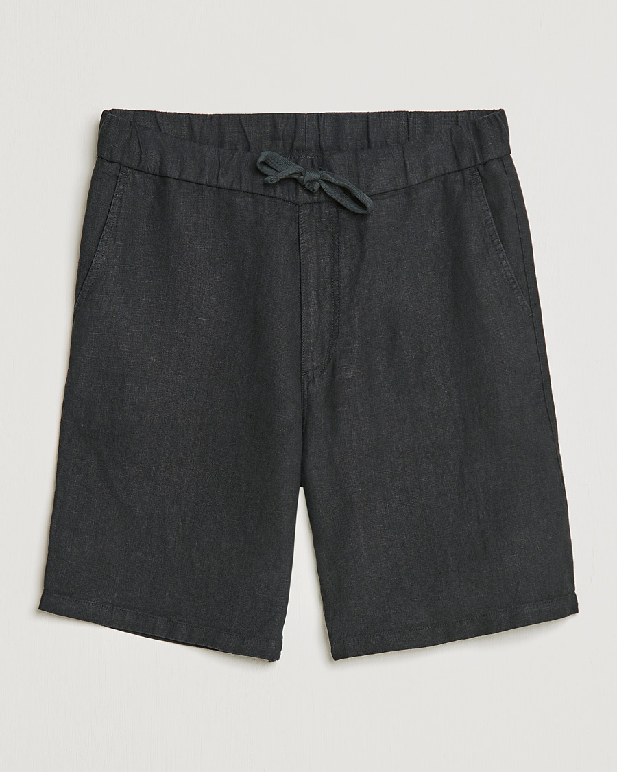 Homme | Shorts | NN07 | Keith Drawstring Linen Shorts Black