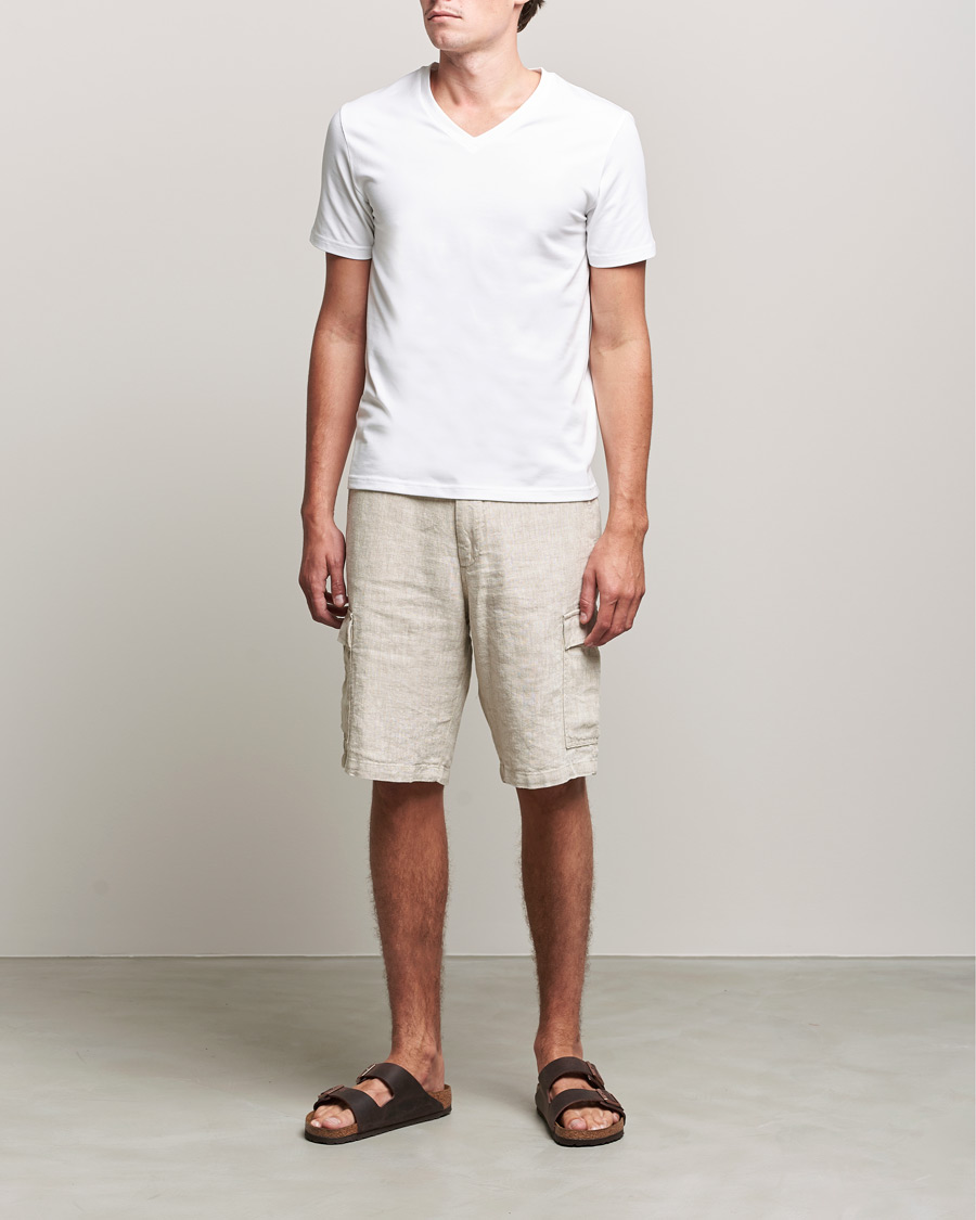 Homme | Shorts | NN07 | Arnie Cargo Linen Shorts Oat