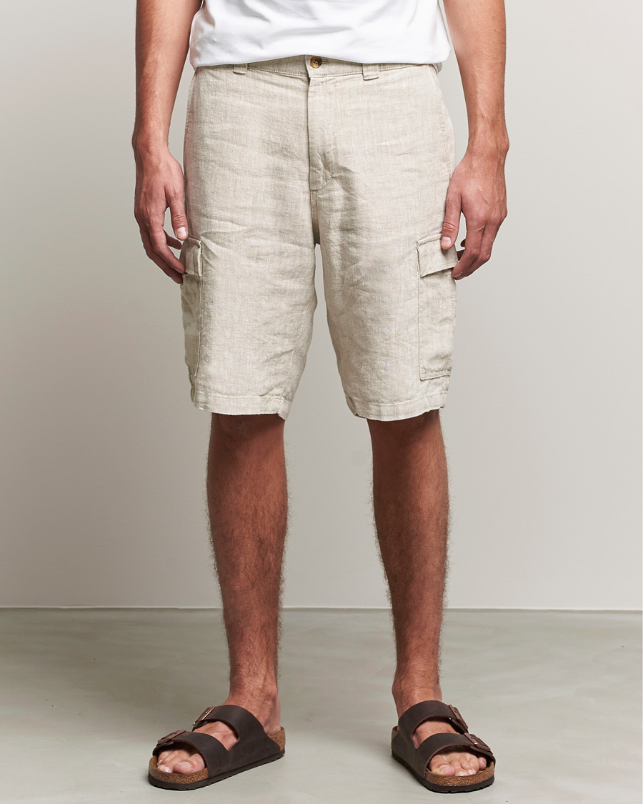 Homme | Shorts | NN07 | Arnie Cargo Linen Shorts Oat