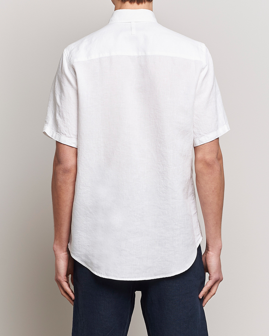 Homme | Chemises | NN07 | Arne Linen Short Sleeve Shirt White