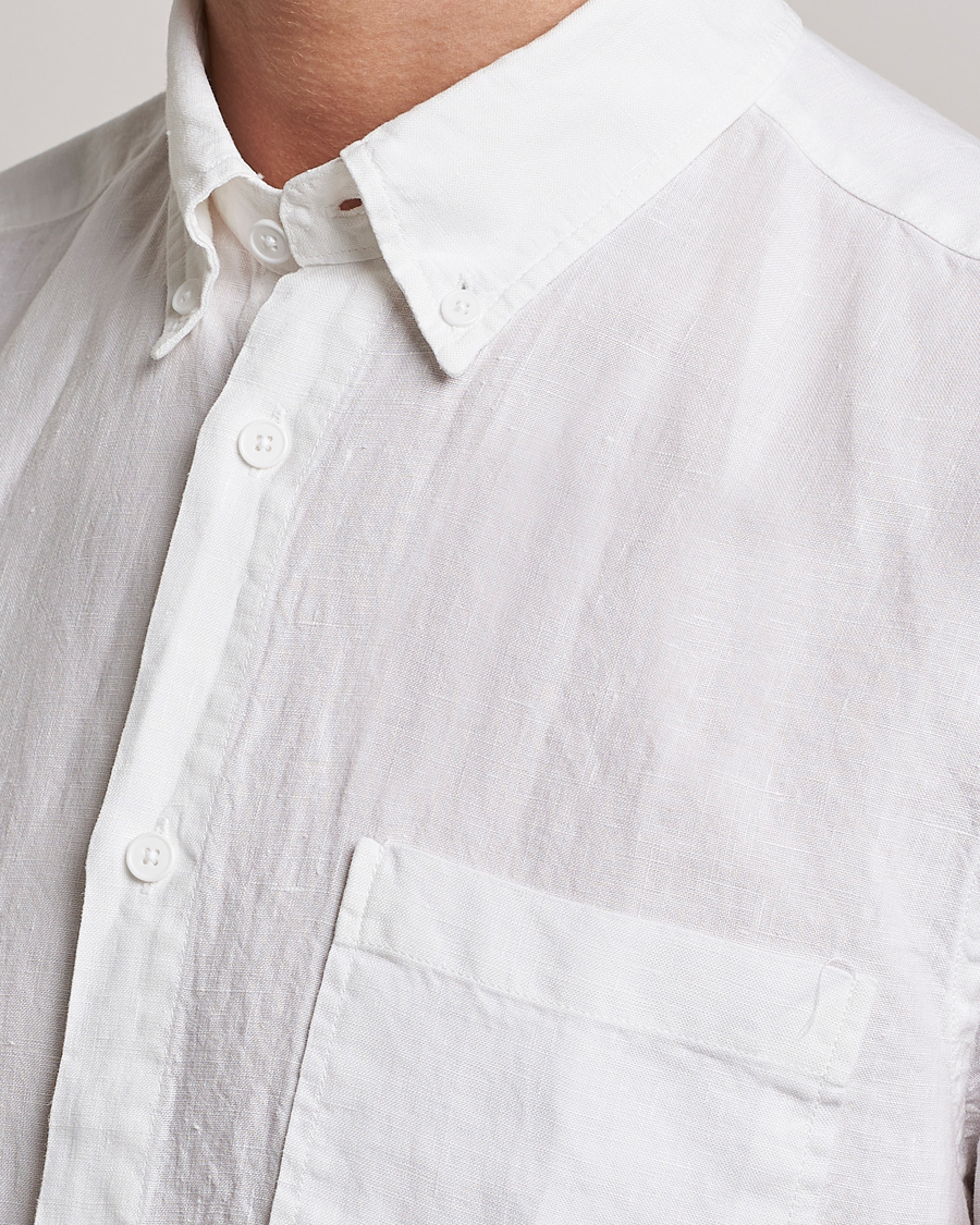 Homme | Chemises | NN07 | Arne Linen Short Sleeve Shirt White