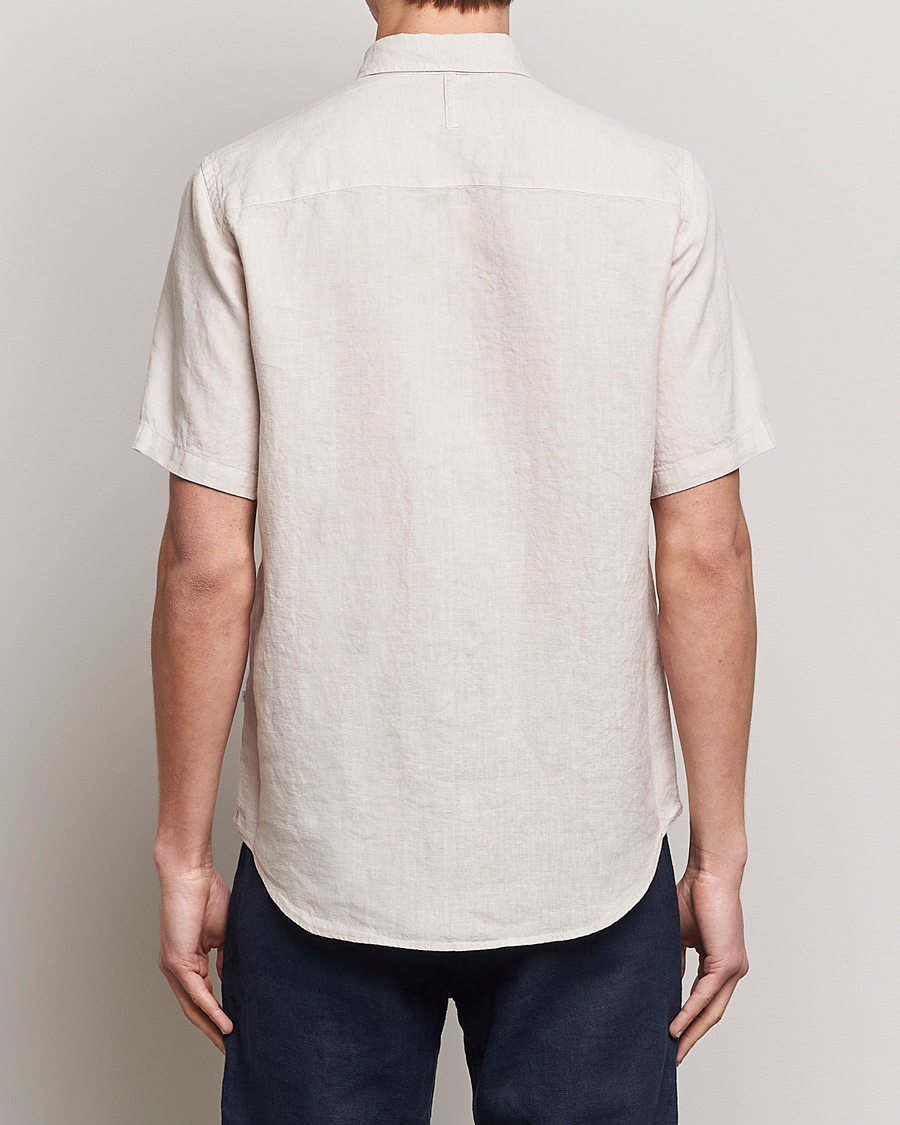 Homme | Chemises | NN07 | Arne Linen Short Sleeve Shirt Oat