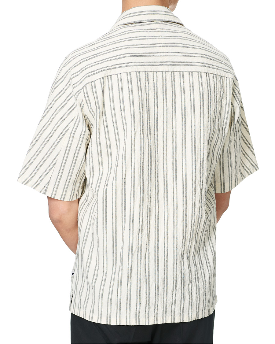 Homme | Chemises | NN07 | Ole Short Sleeve Striped Shirt White/Black