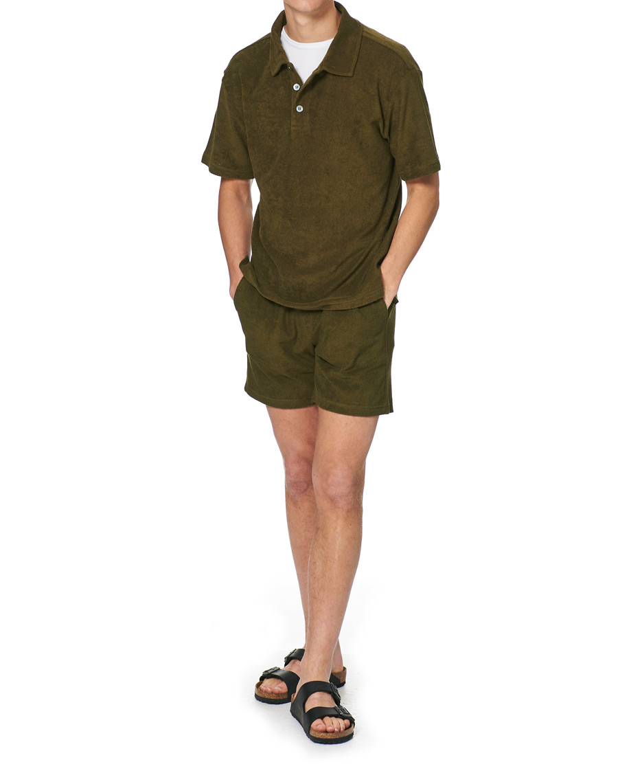 Homme | Shorts | NN07 | Cameron Terry Shorts Dark Olive