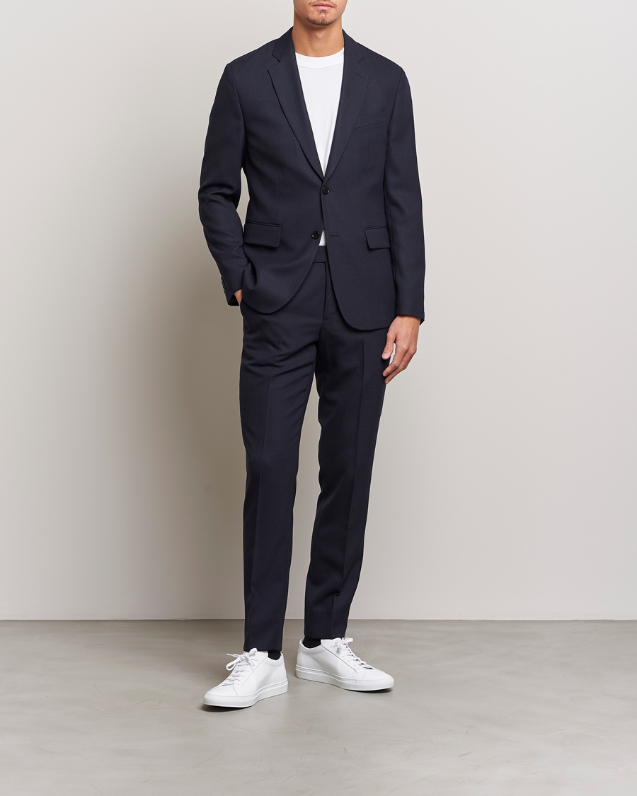Homme | Blazers | J.Lindeberg | Hopper Active Hopsack Blazer Navy