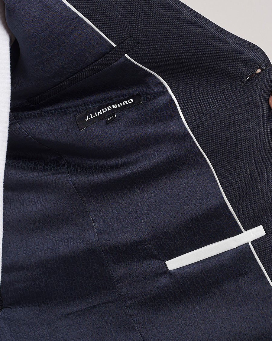Homme | Blazers | J.Lindeberg | Hopper Active Hopsack Blazer Navy