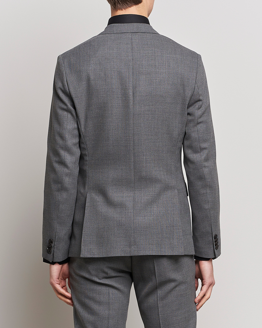 Homme | Blazers | J.Lindeberg | Hopper Active Hopsack Blazer Grey Melange