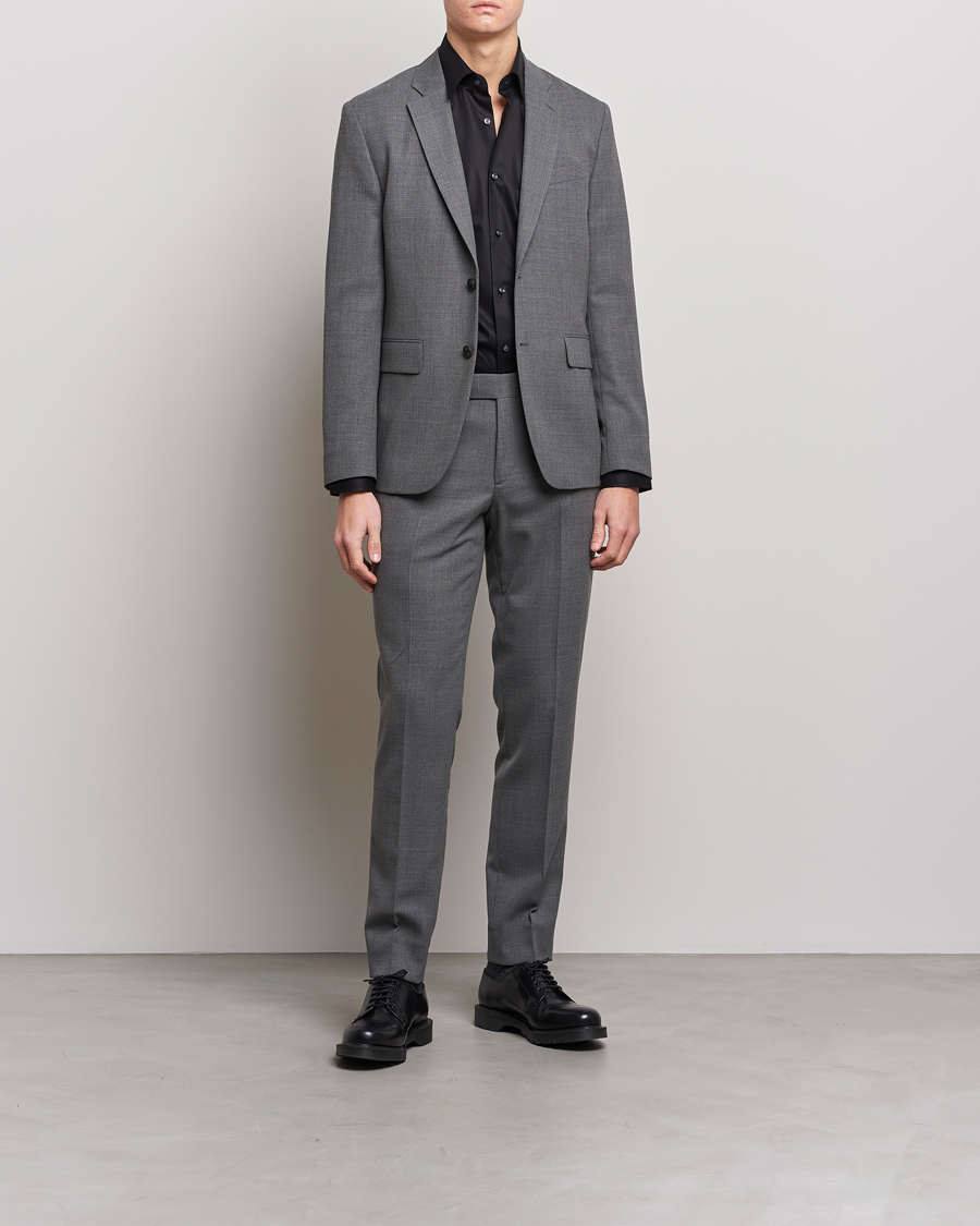 Homme | Pantalons | J.Lindeberg | Grant Active Hopsack Pants Grey Melange