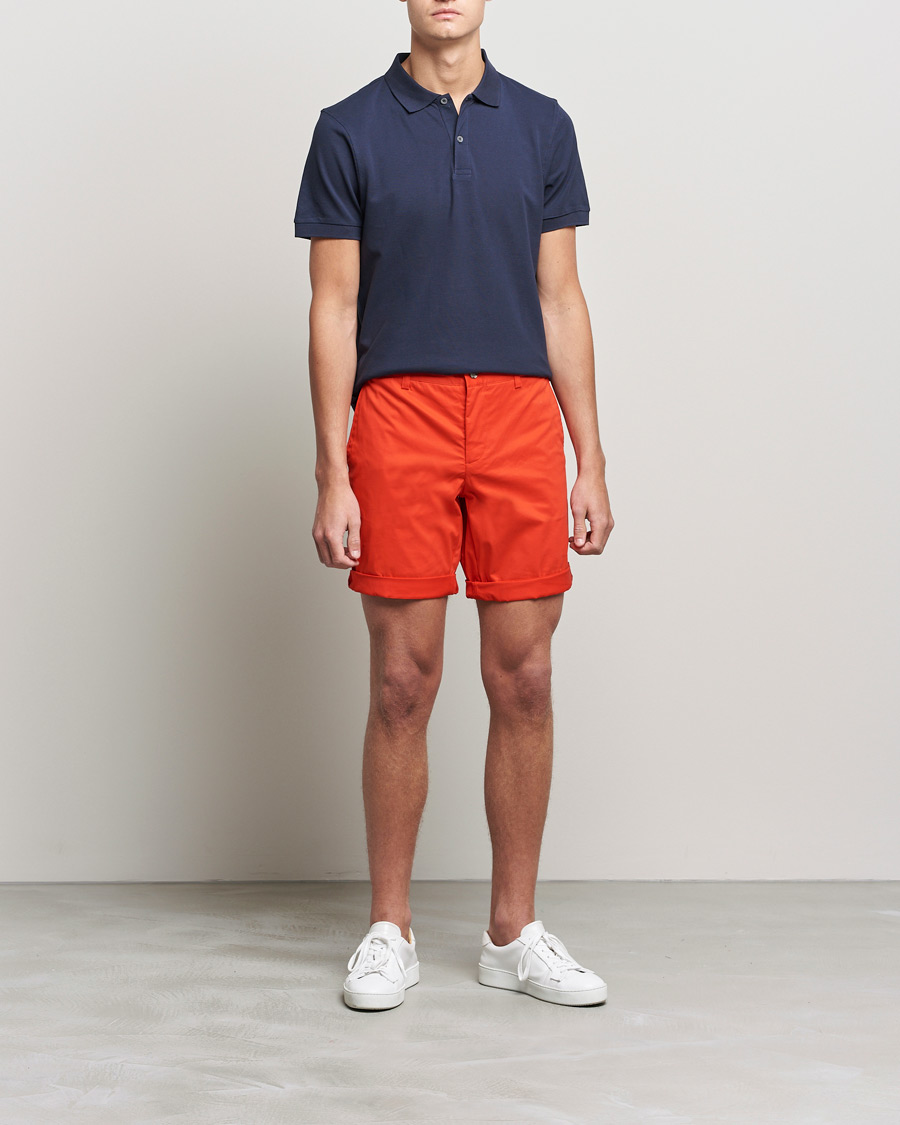 Homme | Shorts | J.Lindeberg | Nathan Super Satin Shorts Flame Scarlet