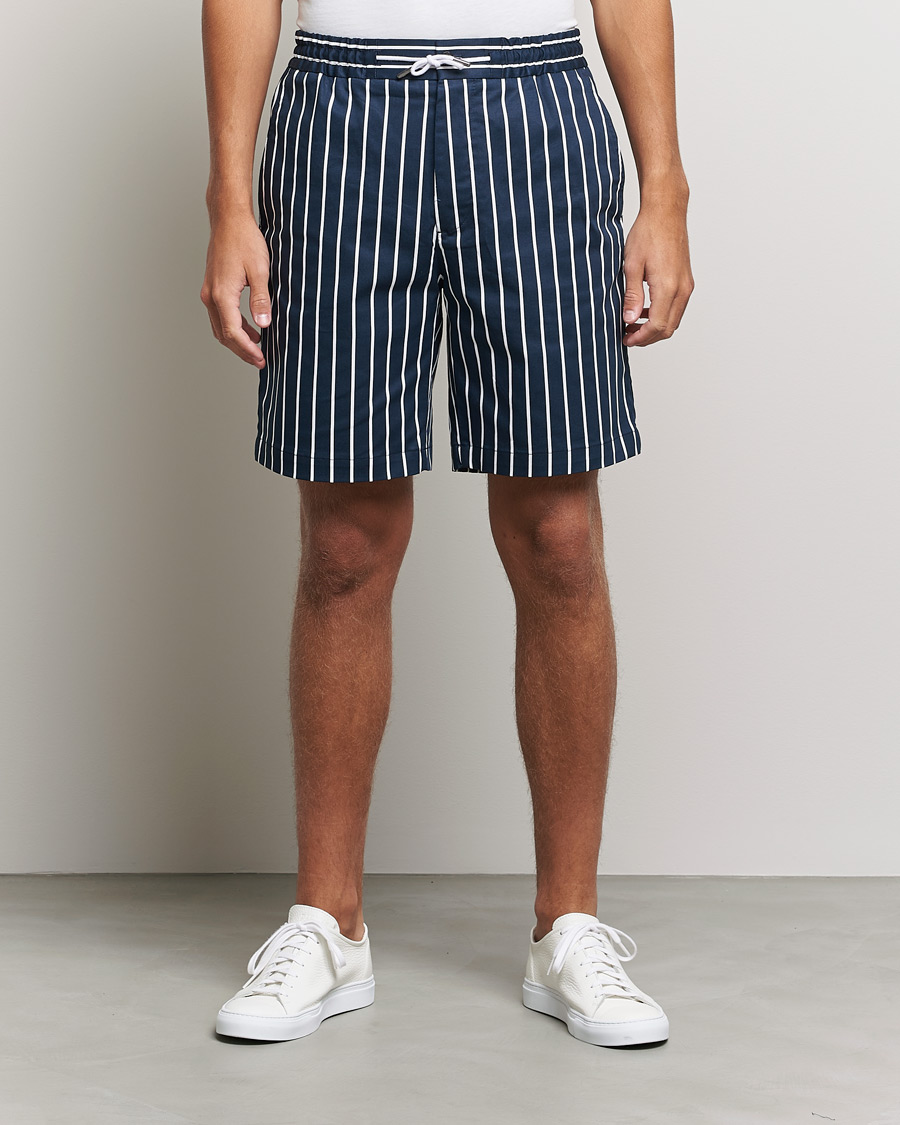 Homme | Shorts | J.Lindeberg | Earl Stripe Resort Shorts Navy