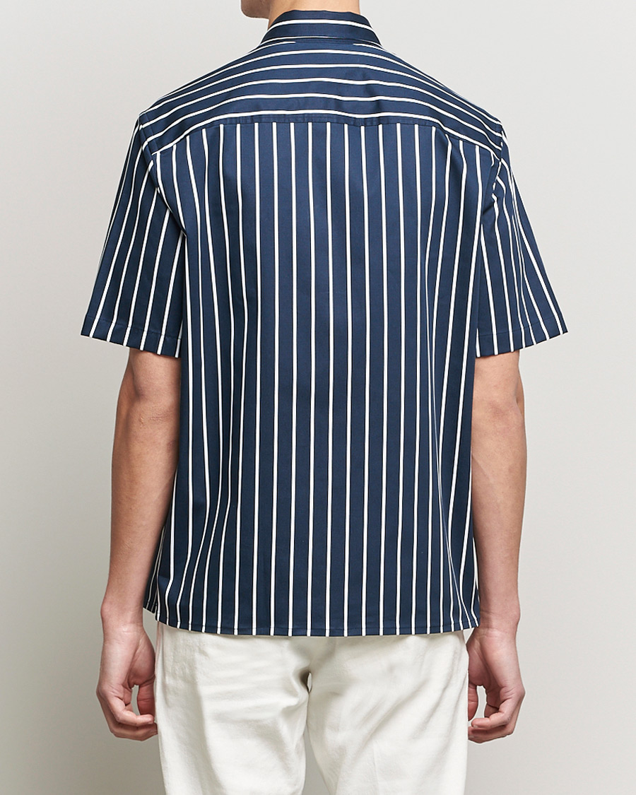 Homme | Chemises | J.Lindeberg | Chainy Short Sleeve Zip Shirt Navy