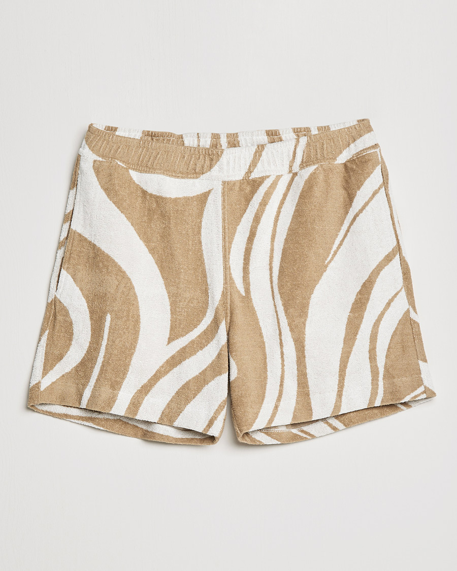 Homme | Shorts | J.Lindeberg | Bolt Toweling Jacquard Shorts Safari Beige