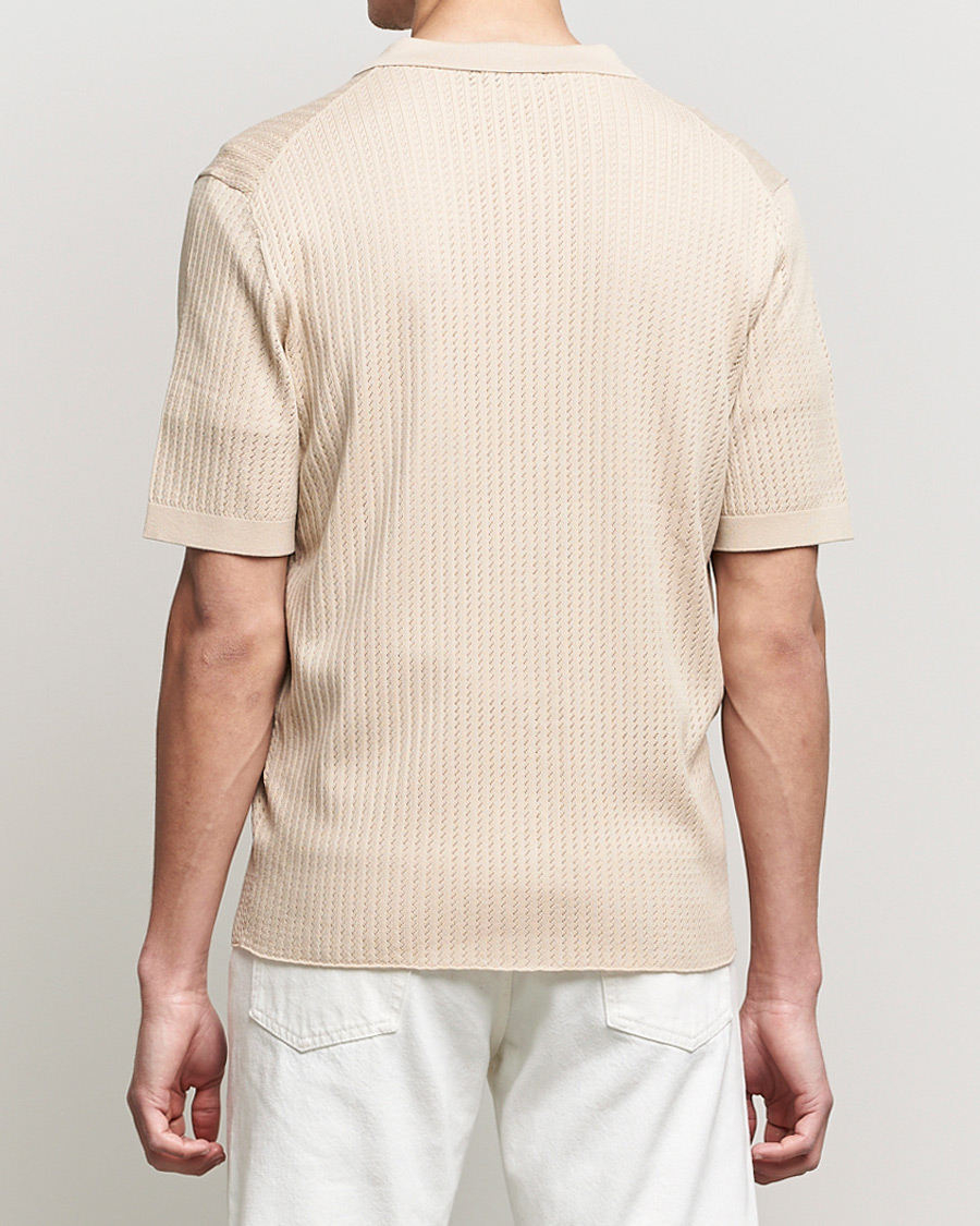 Homme | Chemises | J.Lindeberg | Skyler Rayon Silk Knit Shirt Safari Beige