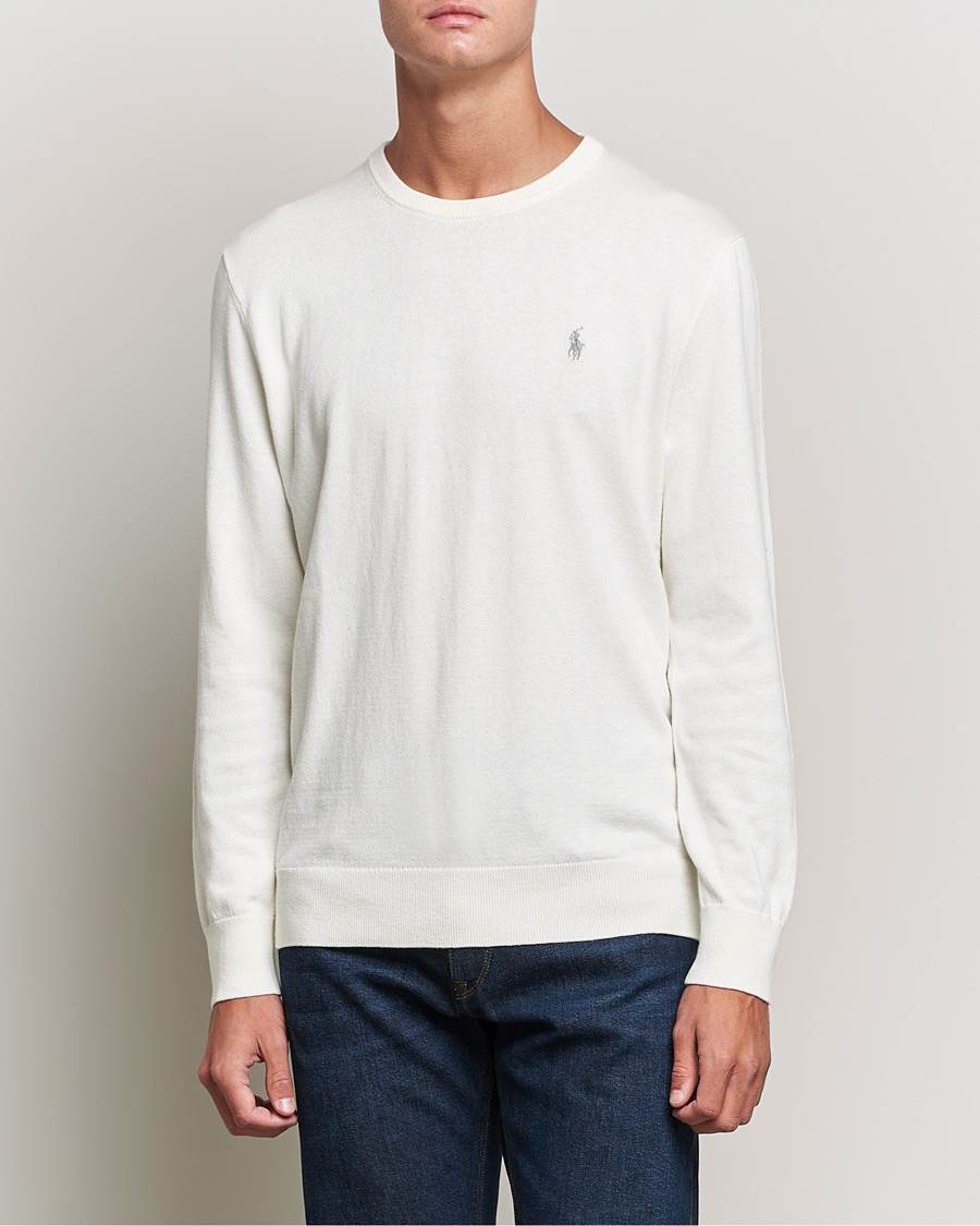 Homme | Pulls Et Tricots | Polo Ralph Lauren | Cotton/Cashmere Crew Neck Pullover Deckwash White