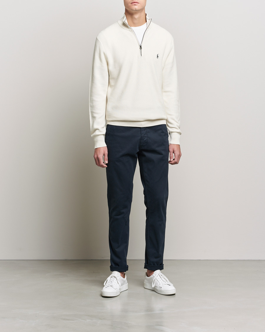 Homme | Pulls Et Tricots | Polo Ralph Lauren | Textured Half-Zip Antique Creme