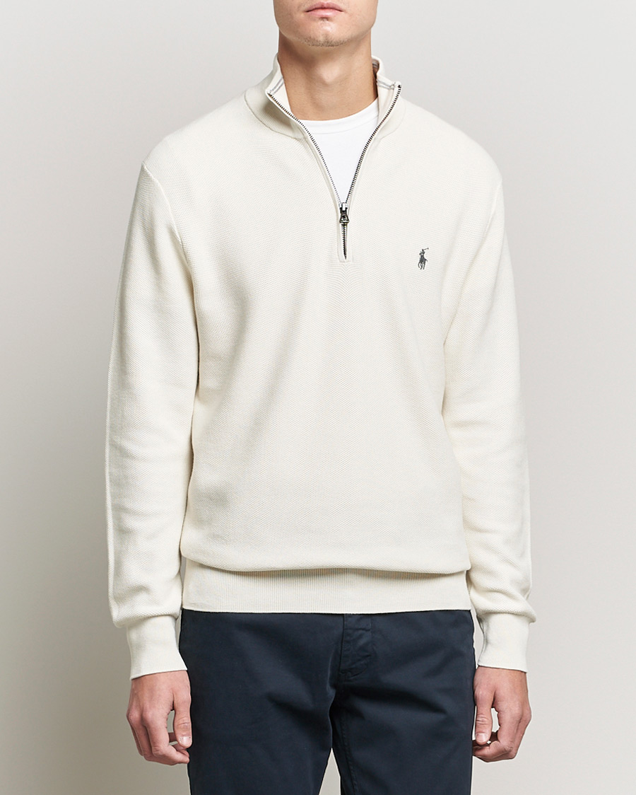 Homme | Pulls Et Tricots | Polo Ralph Lauren | Textured Half-Zip Antique Creme