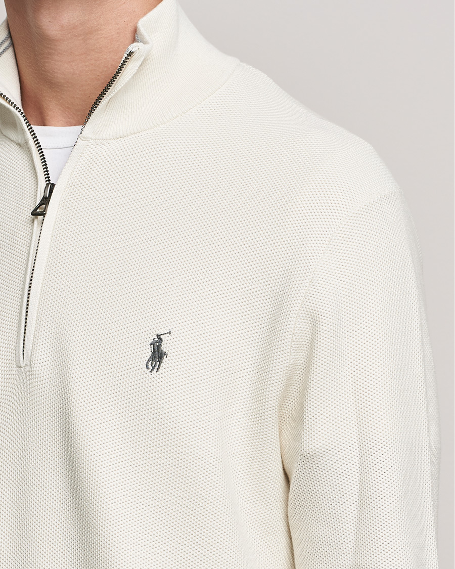 Homme | Pulls Et Tricots | Polo Ralph Lauren | Textured Half-Zip Antique Creme