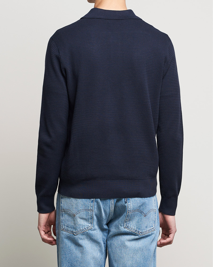 Homme | Pulls Et Tricots | Polo Ralph Lauren | Textured Knitted Polo Navy