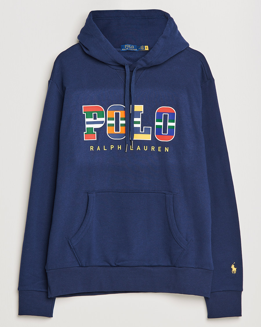 Homme | Pulls Et Tricots | Polo Ralph Lauren | Fleece Retro Logo Hoodie Cruise Navy