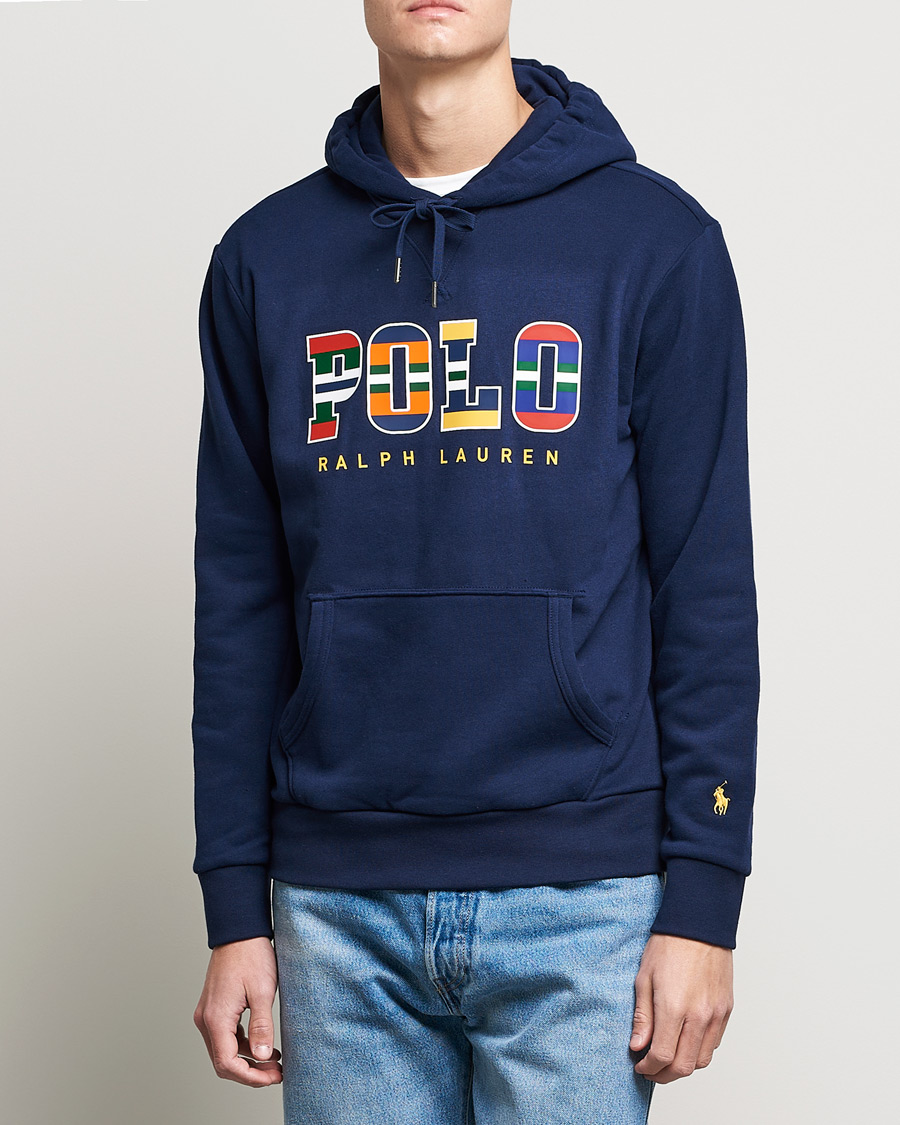 Homme | Pulls Et Tricots | Polo Ralph Lauren | Fleece Retro Logo Hoodie Cruise Navy