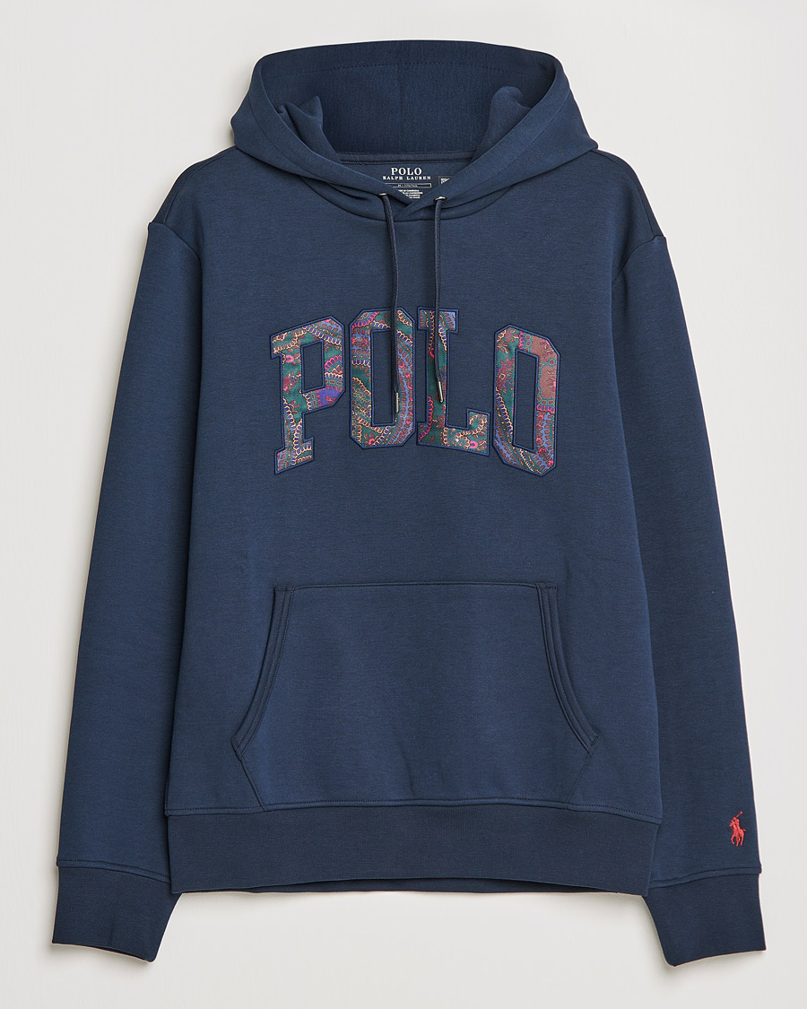 Homme | Pulls Et Tricots | Polo Ralph Lauren | Double Knit Paisley Retro Logo Hoodie Aviator Navy