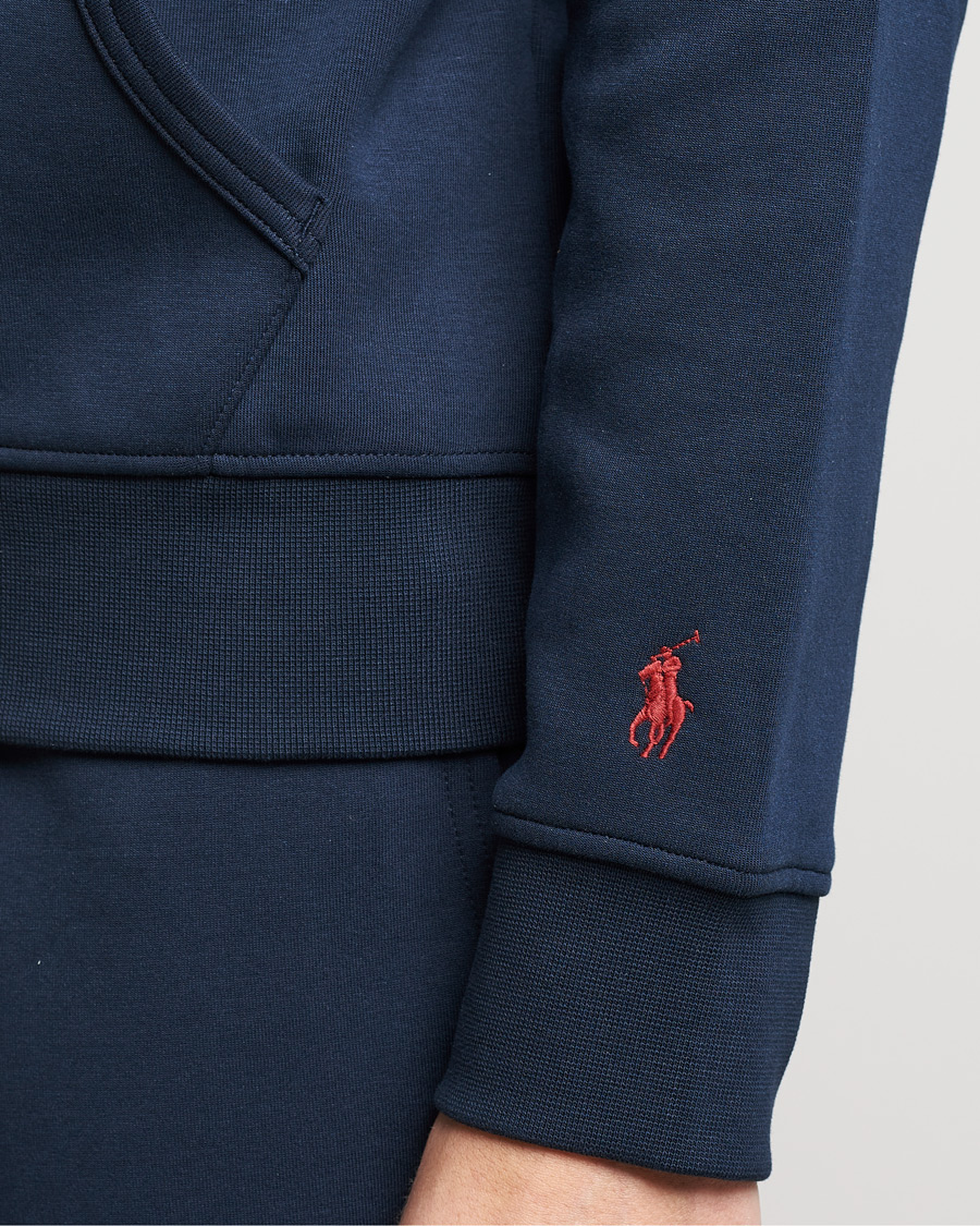 Homme | Pulls Et Tricots | Polo Ralph Lauren | Double Knit Paisley Retro Logo Hoodie Aviator Navy